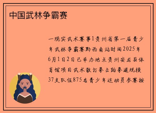 中国武林争霸赛